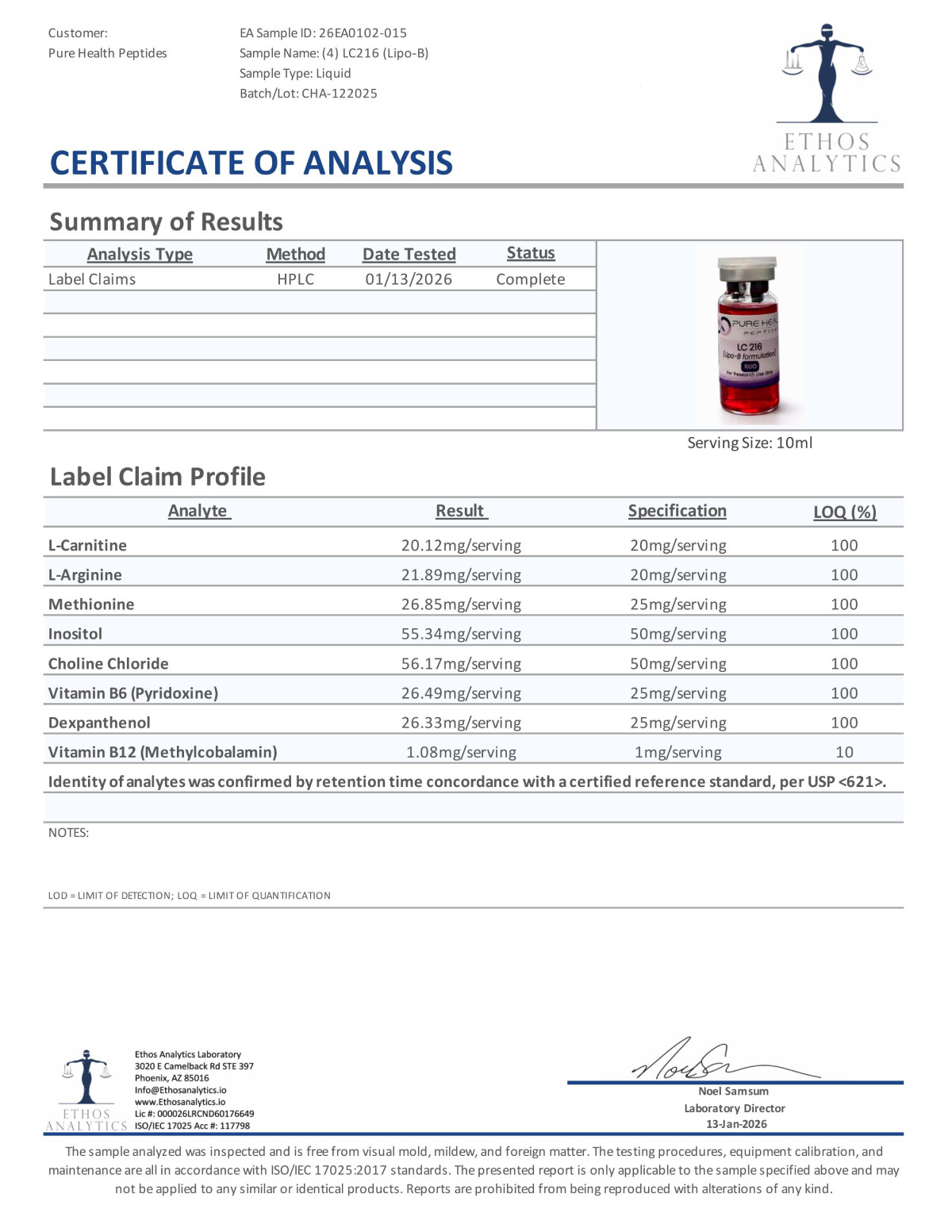 LC 216 (LIPO-B FORMULATION)